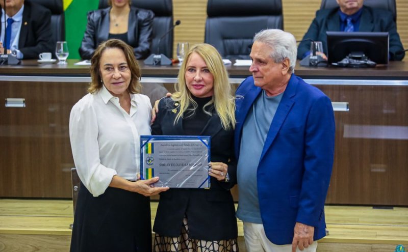 A empresária SHIRLEY DE OLIVEIRA MIRANDA do renomado Grupo Gilberto Miranda em Rondônia, foi homenageada na Assembleia Legislativa do Estado de Rondônia com o Título Honorífico de Cidadã do Estado de Rondônia